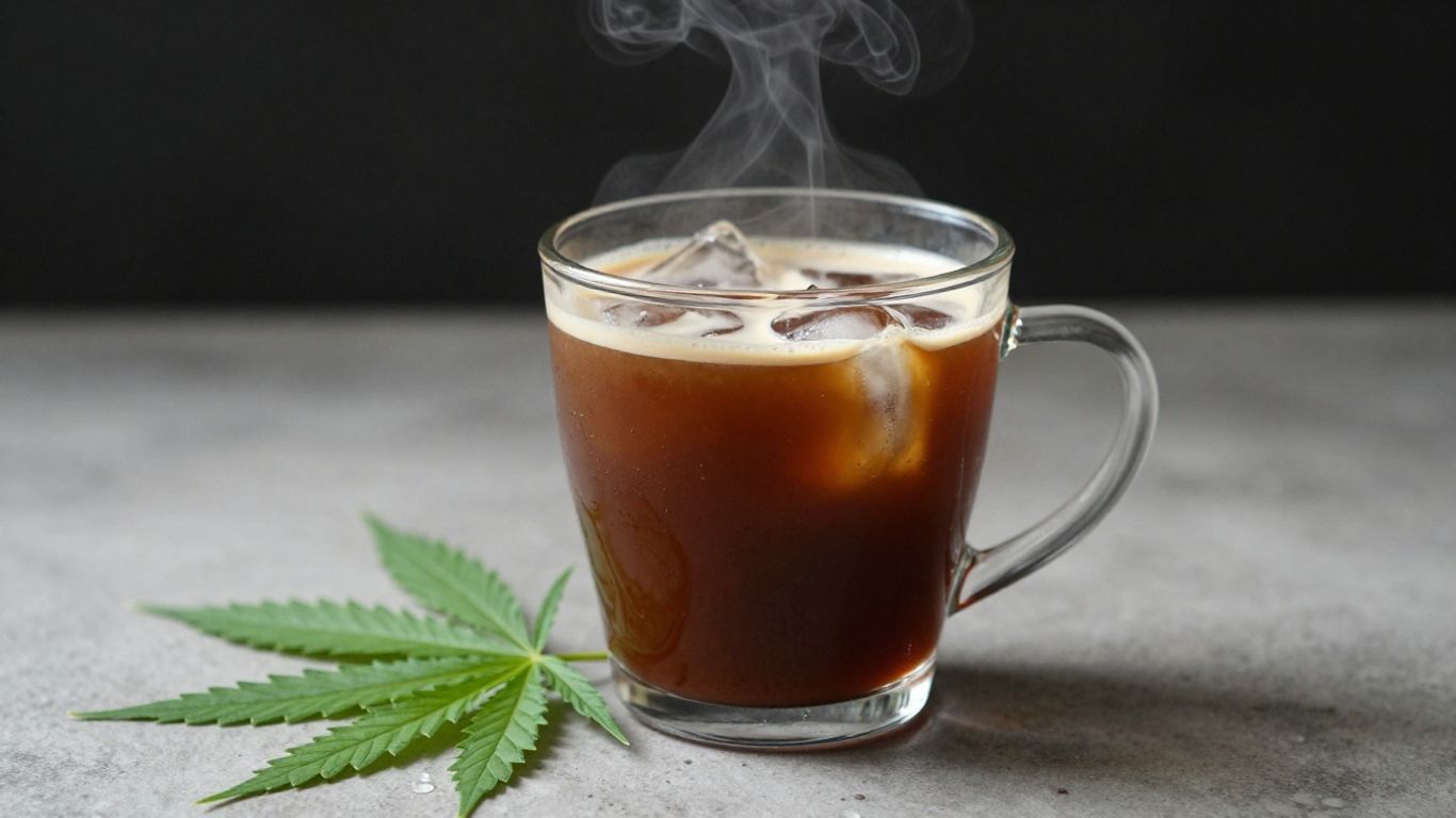 THC cold brew and regular coffee side-by-side.